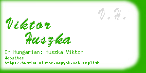 viktor huszka business card